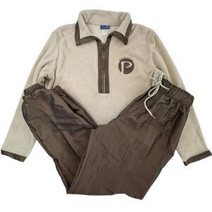Vintage Ocean Pacific Track Suit Jacket Medium Retro 80s Pant Terry Cloth USA